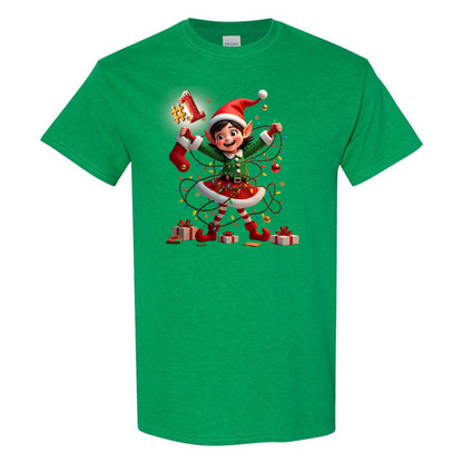 #1 Elfette – Santa T-Shirt – Festive Top