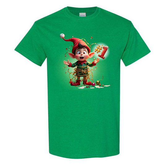 #1 Elf – Santa T-Shirt – Festive Top