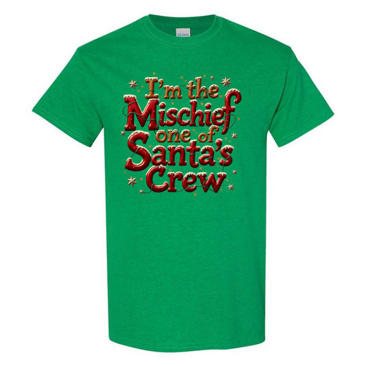 Mischief Maker – Santa’s Crew T-Shirt – Festive Top