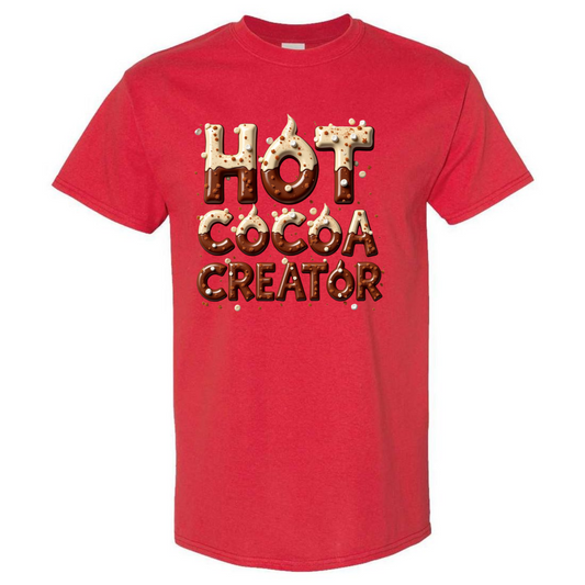 Hot Cocoa Creator – Santa T-Shirt – Festive Top