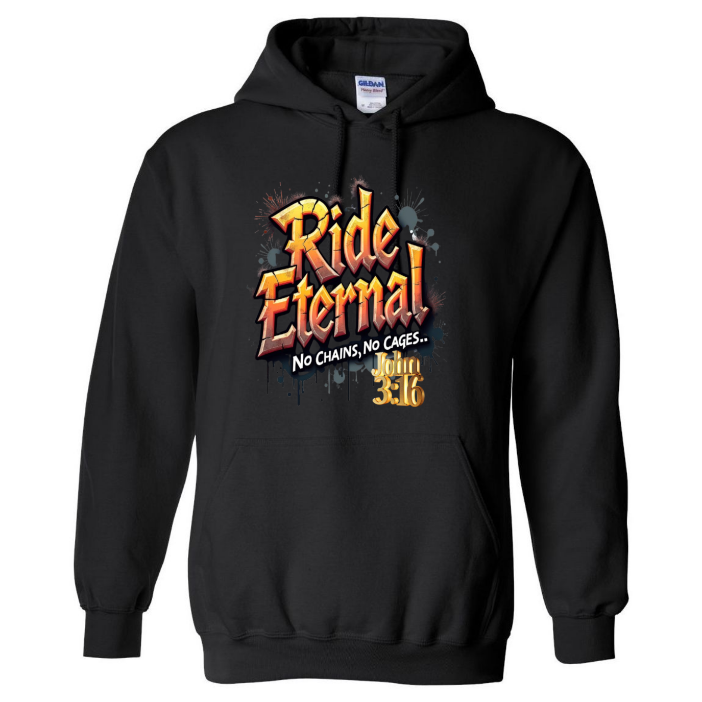 John 3:16 Short Verse Hoodie – The Gospel According To Bikers